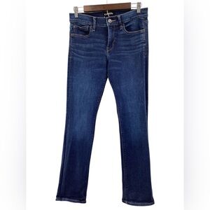 Express Ultímate Stretch Barely Boot Mid Rise Dark Blue Denim Jeans